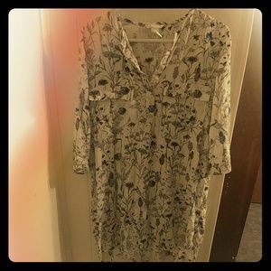 H&M Floral Mid Sleeve Comfortable Dress